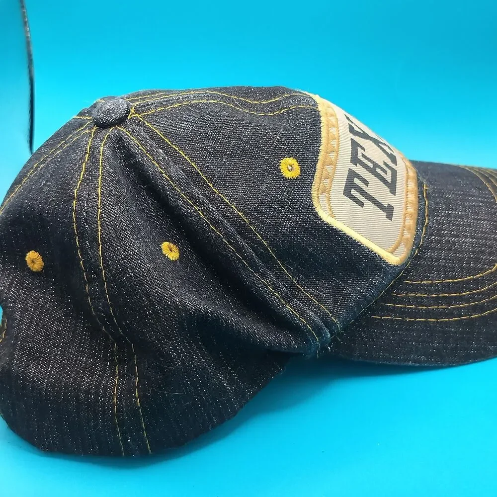 Texas Denim Baseball Cap Hat Adjustable Embroidered State Souvenir Unisex Adult